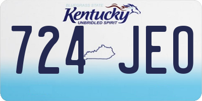 KY license plate 724JEO