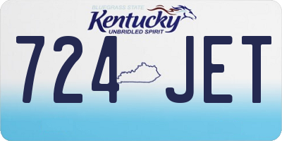 KY license plate 724JET