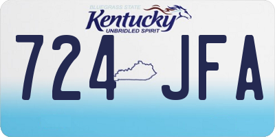 KY license plate 724JFA