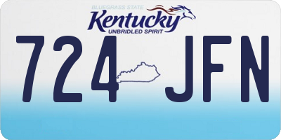 KY license plate 724JFN