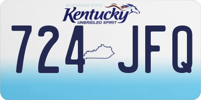 KY license plate 724JFQ