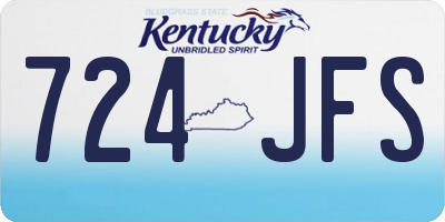 KY license plate 724JFS