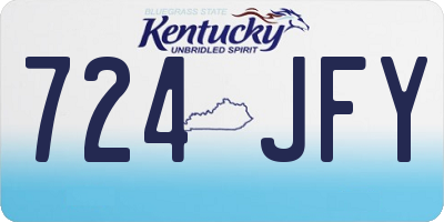 KY license plate 724JFY