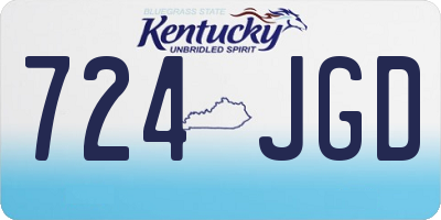 KY license plate 724JGD