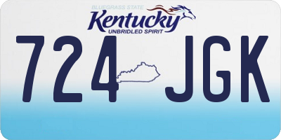 KY license plate 724JGK