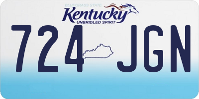KY license plate 724JGN