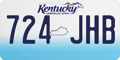 KY license plate 724JHB