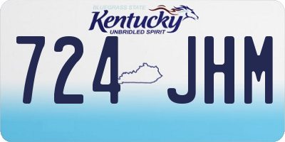 KY license plate 724JHM