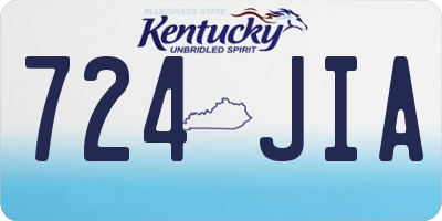 KY license plate 724JIA