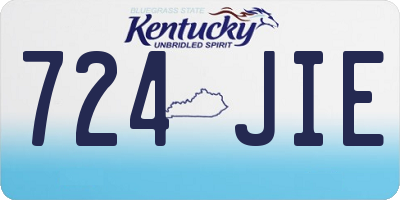 KY license plate 724JIE