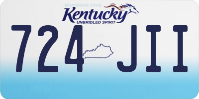 KY license plate 724JII