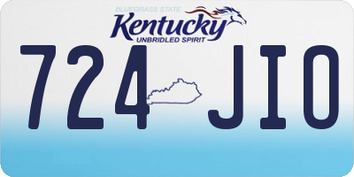 KY license plate 724JIO