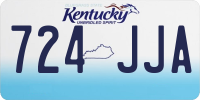 KY license plate 724JJA