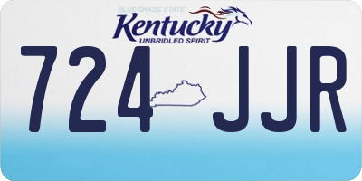 KY license plate 724JJR