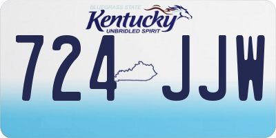 KY license plate 724JJW