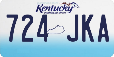 KY license plate 724JKA