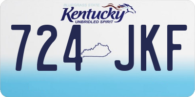 KY license plate 724JKF