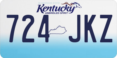 KY license plate 724JKZ