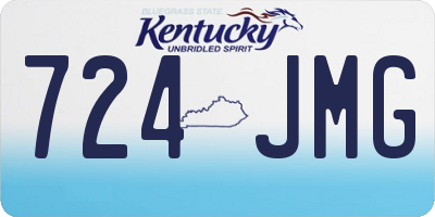 KY license plate 724JMG
