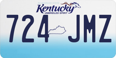 KY license plate 724JMZ