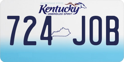 KY license plate 724JOB