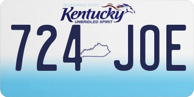 KY license plate 724JOE