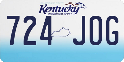 KY license plate 724JOG