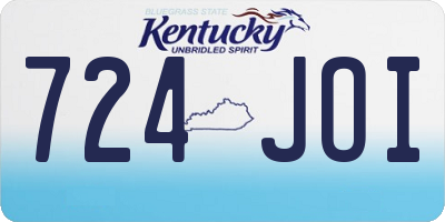 KY license plate 724JOI