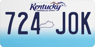 KY license plate 724JOK