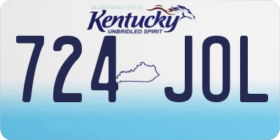 KY license plate 724JOL