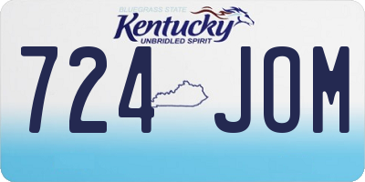 KY license plate 724JOM
