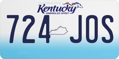 KY license plate 724JOS