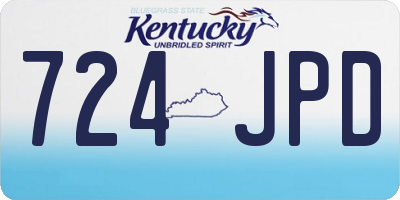 KY license plate 724JPD