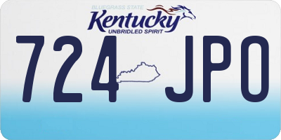 KY license plate 724JPO