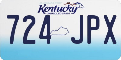 KY license plate 724JPX