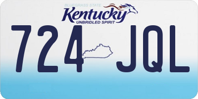 KY license plate 724JQL