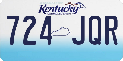 KY license plate 724JQR