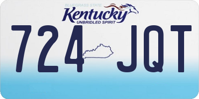 KY license plate 724JQT