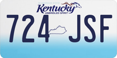 KY license plate 724JSF