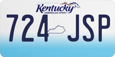 KY license plate 724JSP