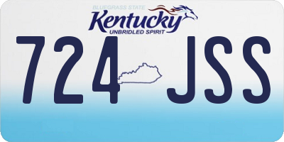 KY license plate 724JSS