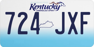 KY license plate 724JXF
