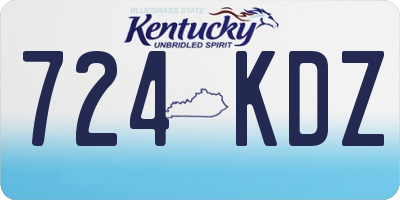 KY license plate 724KDZ