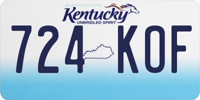 KY license plate 724KOF