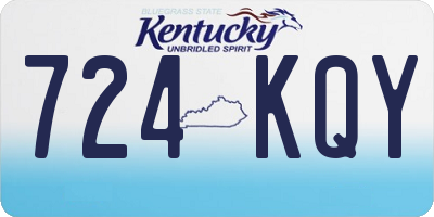 KY license plate 724KQY