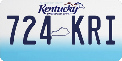 KY license plate 724KRI