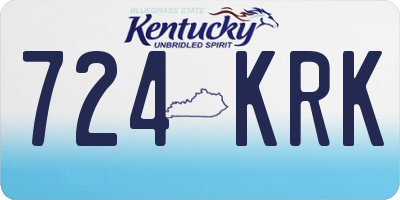 KY license plate 724KRK