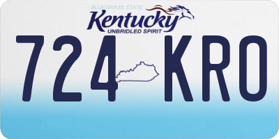 KY license plate 724KRO