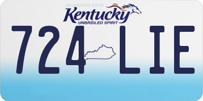 KY license plate 724LIE