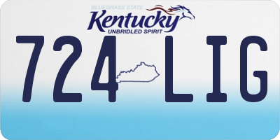 KY license plate 724LIG